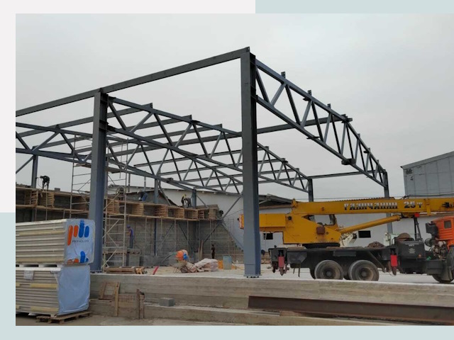 Строительство цехов в Куйбышеве