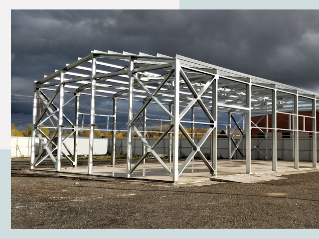 Двускатные ангары в Куйбышев от 622 руб. за квадрат