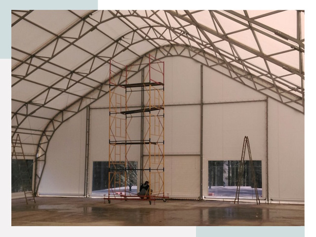 Шатровые ангары в Куйбышеве