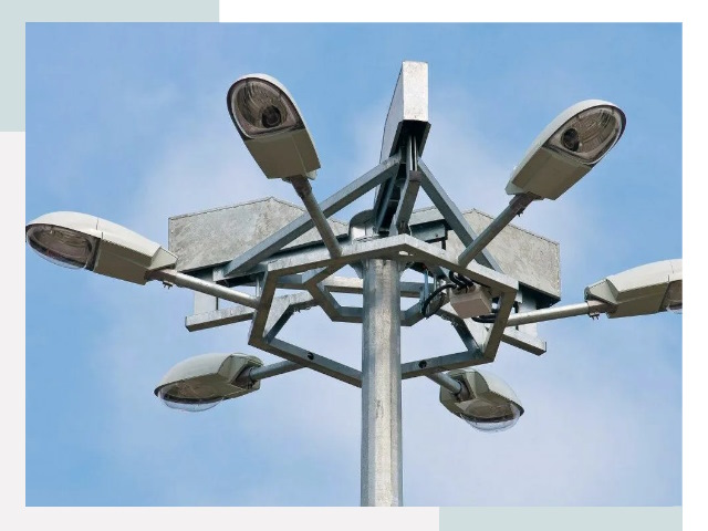 Монтаж осветительных мачт в Куйбышеве